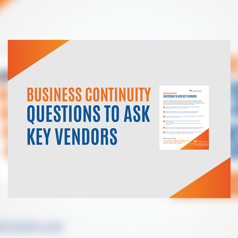 Business Continuity Questions to Ask Key Vendors